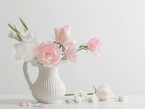 Vase rose